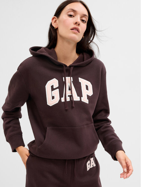 Gap Majica Dugih Rukava 463506-35 Smeđa Regular Fit