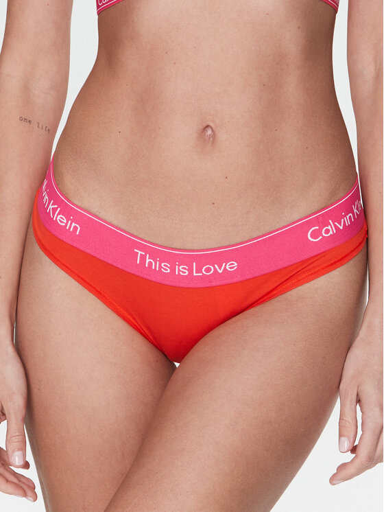 Calvin Klein Underwear Stringi 000QF7283E Oranžs