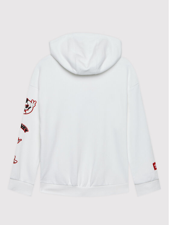 adidas adidas Džemperis Disney Mickey And Friends HF7578 Balta Relaxed Fit