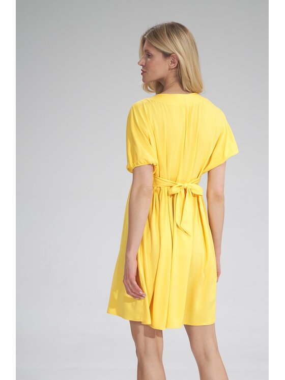 FIGL FIGL Φόρεμα M766 Κίτρινο Regular Fit