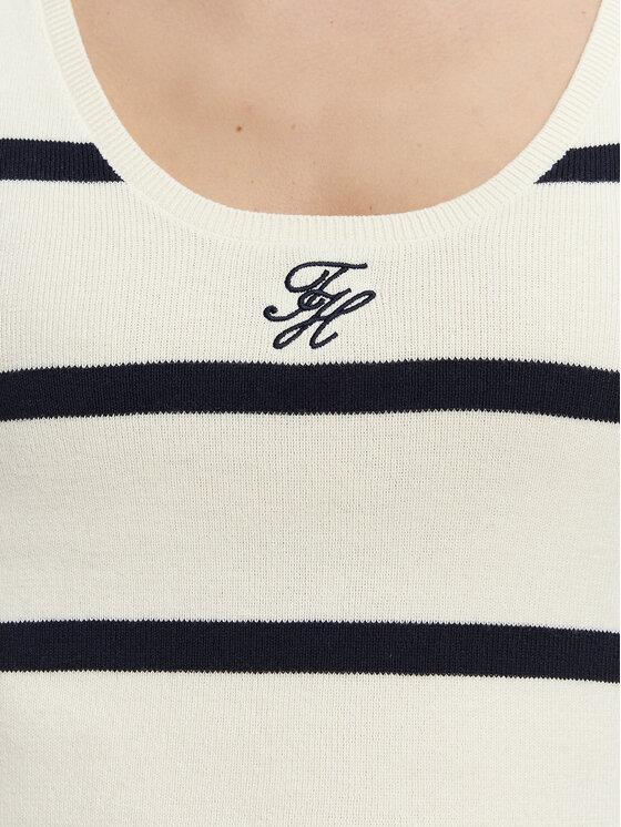 Tommy Hilfiger Tommy Hilfiger Felső WW0WW48480 Krém Slim Fit