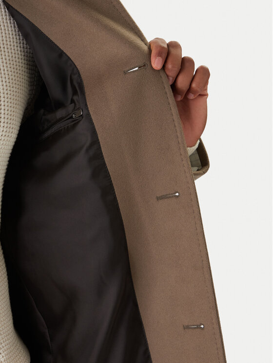 JOOP! JOOP! Vilnonis paltas 17 JC-21Maron 30044311 Chaki Regular Fit