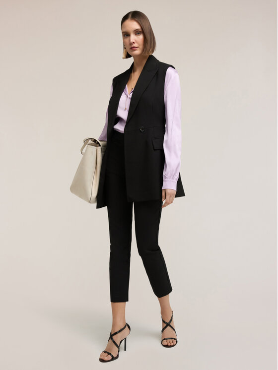 Motivi Motivi Spodnie materiałowe P203Q004394N033 Czarny Slim Fit