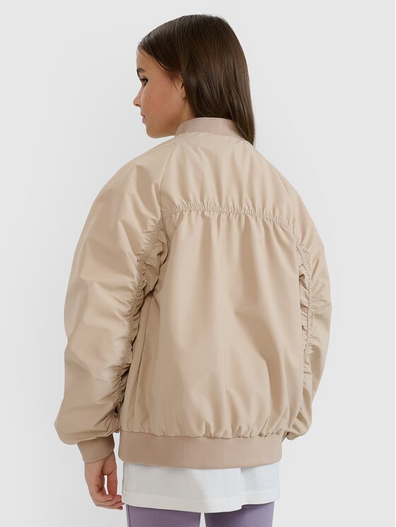 4F 4F Μπουφάν μεταβατικό 4FJWSS25TJACF184-82S Καφέ Oversize