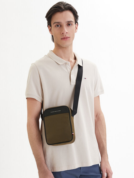 Tommy Hilfiger Geantă crossover Th Repreve Mini Reporter AM0AM14150 Verde