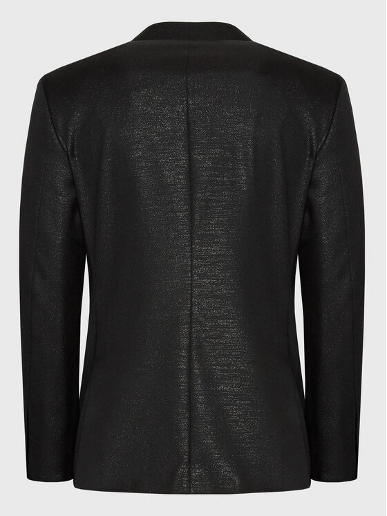 Giacca da abito Parker 225312-005 Nero Slim Fit