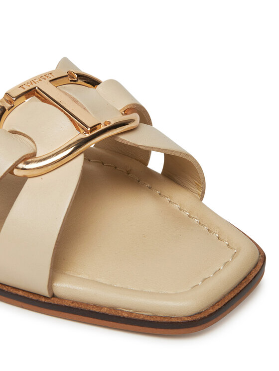 TWINSET TWINSET Klapki 251TGT090 Beżowy