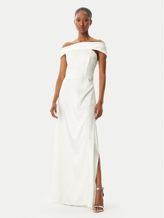 Rinascimento Rinascimento Abendkleid CFC0123802003 Weiß Regular Fit