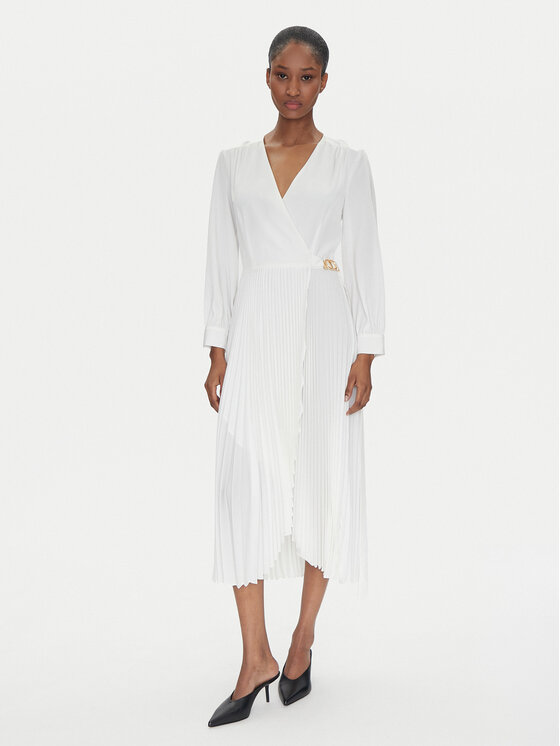TWINSET TWINSET Koktejlové šaty 251TP2420 Écru Loose Fit