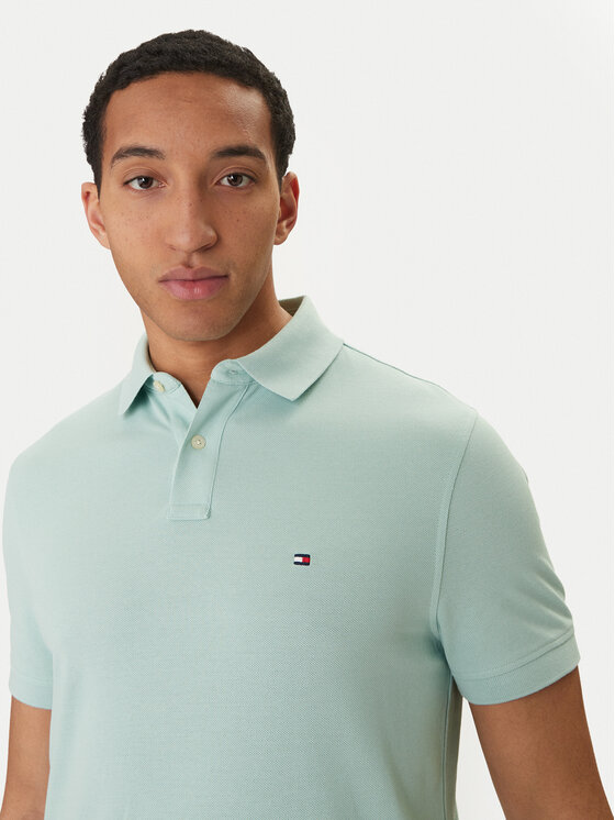 Tommy Hilfiger Tommy Hilfiger Pólóing 1985 MW0MW17770 Zöld Regular Fit