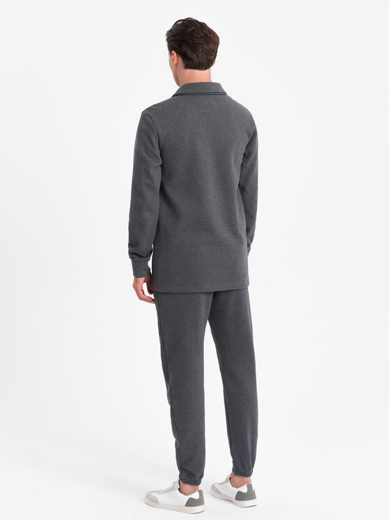 Ombre Ombre Tepláková souprava Z71 Šedá Regular Fit