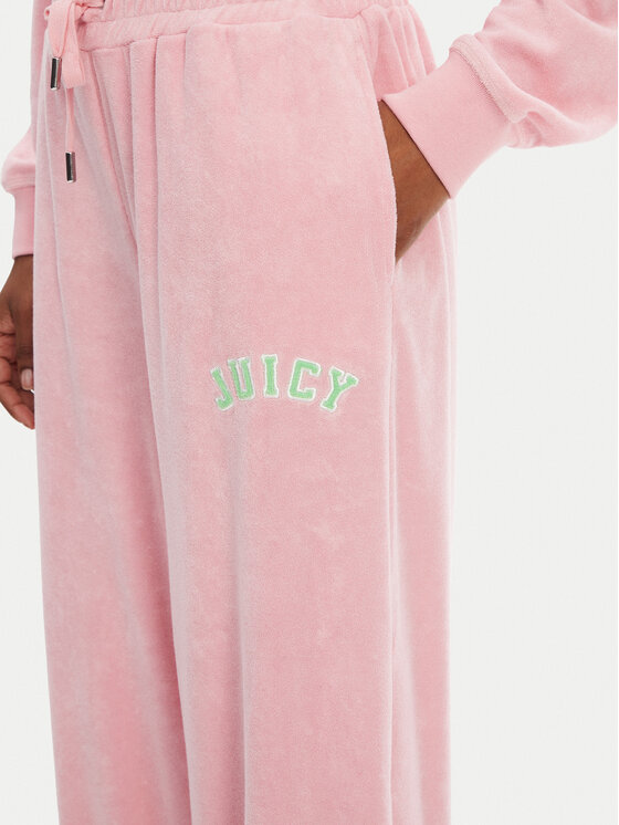 Juicy Couture Juicy Couture Teplákové kalhoty Regan JCWBJ125335 Růžová Wide Leg