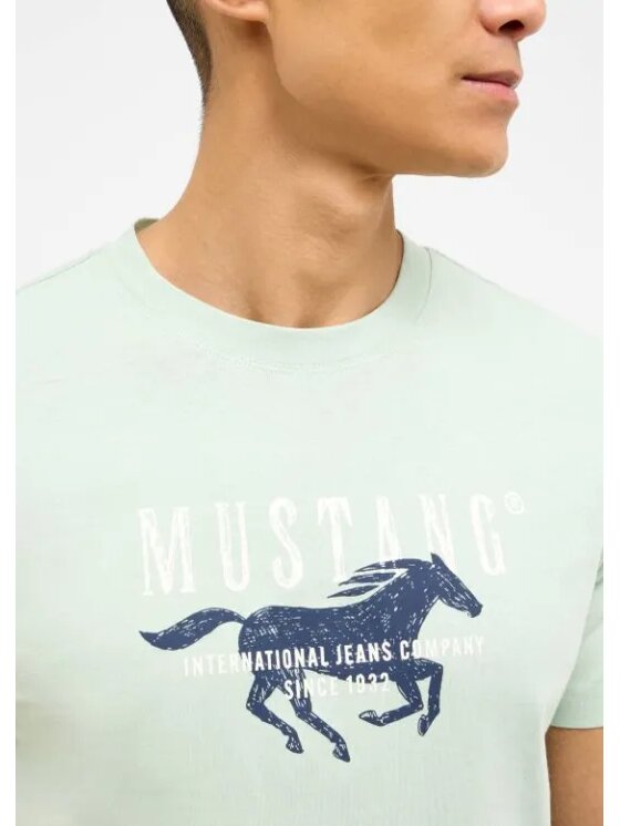 Mustang Mustang T-Shirt Style Austin Zielony Regular Fit
