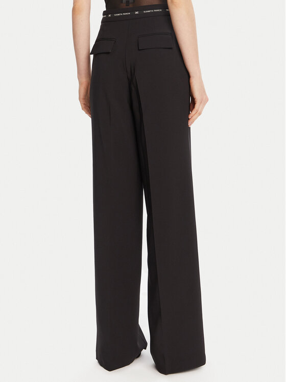 Elisabetta Franchi Elisabetta Franchi Παντελόνι υφασμάτινο PA-103-56E2 Μαύρο Regular Fit
