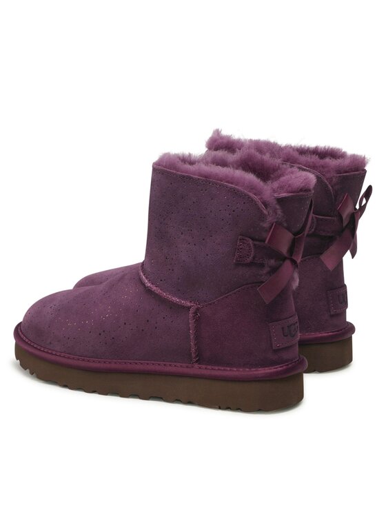 Ugg Bottes de neige W Mini Bailey Bow Metallic Spots 1134135 Violet Modivo
