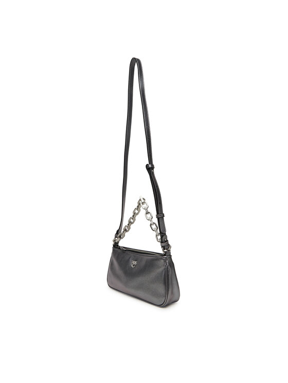 PINKO PINKO Torebka Half Moon Baguette Mini AI 25-26 PLTT 105069 A2O9 Srebrny
