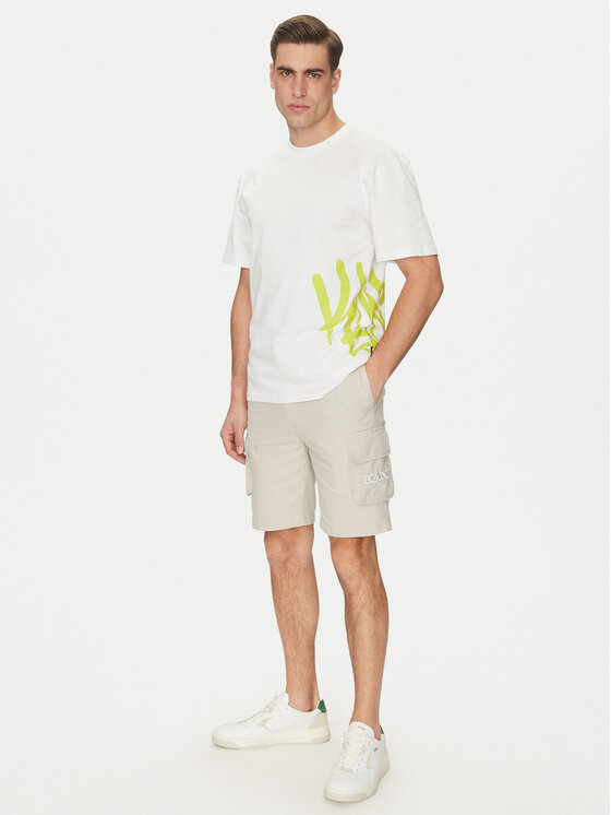 Karl Kani Karl Kani Medžiaginiai šortai Retro Washed 60100045 Balta Regular Fit