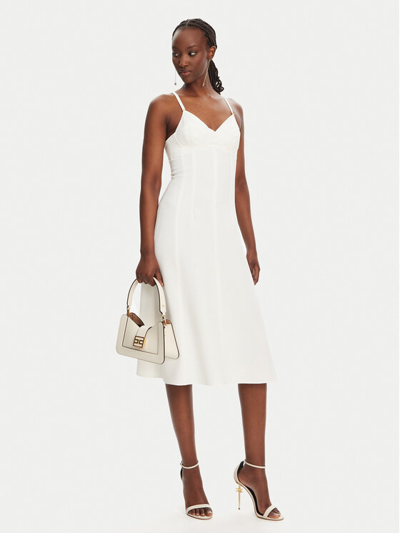 Elisabetta Franchi Elisabetta Franchi Abito da cocktail AB74852E2 360 Bianco Regular Fit