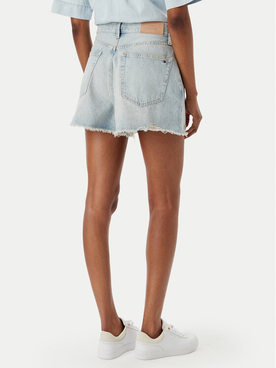 Tommy Hilfiger Tommy Hilfiger Дънкови шорти WW0WW49578 Син Wide Fit