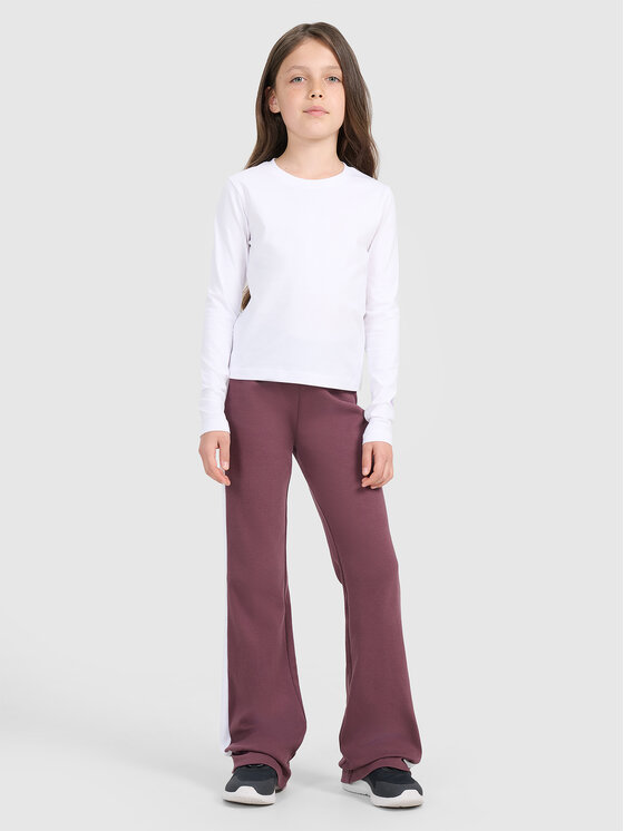 4F 4F Bluzka BASIC+ Biały Slim Fit