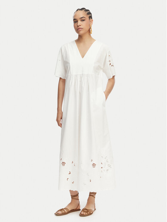 Weekend Max Mara Weekend Max Mara Ежедневна рокля Tartufo 2615621092 Бял Relaxed Fit