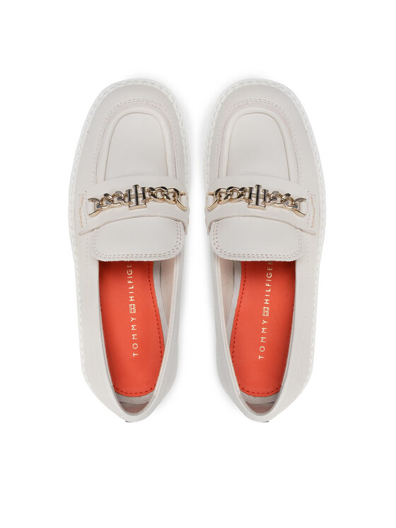 Tommy Hilfiger Tommy Hilfiger Półbuty Th Chain Chunky Loafer FW0FW06166 Szary