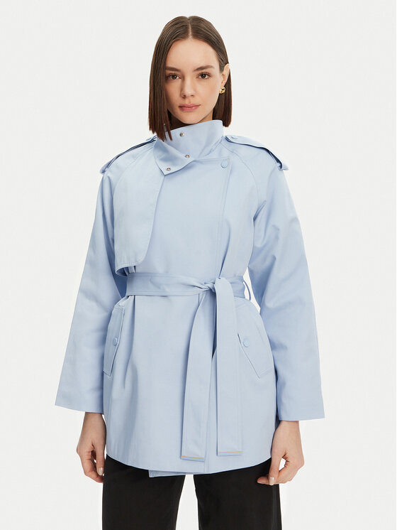 Morgan Morgan Trench 251-GLINE Albastru celest Relaxed Fit