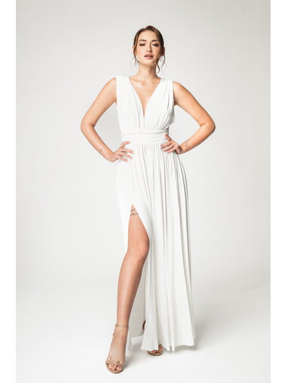 Aurora Aurora Sukienka wieczorowa Ślubna Aurelia Biały Feminine Fit