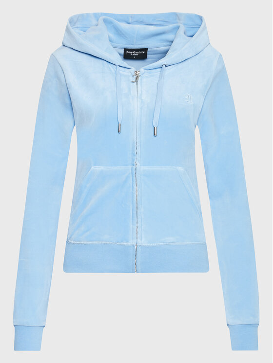 Juicy Couture Juicy Couture Majica dugih rukava Robertson JCAP176 Svijetloplava Slim Fit