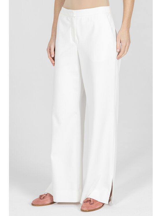 Deni Cler Milano Deni Cler Milano Spodnie materiałowe W-DC-5235-F2-H1-11-1 Kremowy Loose Leg