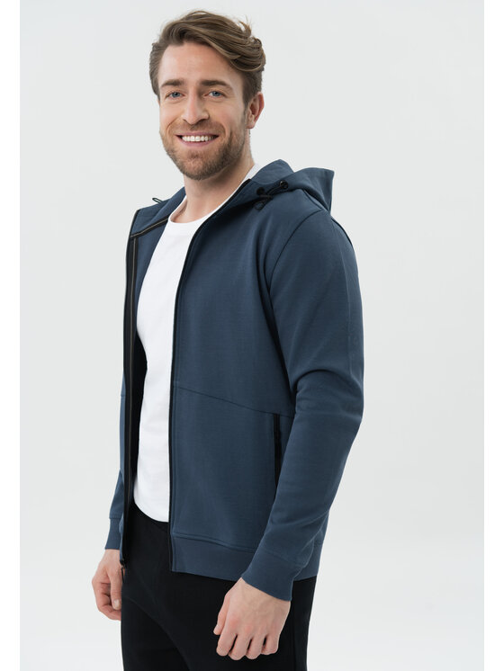 Volcano Volcano Bluza B-WOLF Niebieski Regular Fit