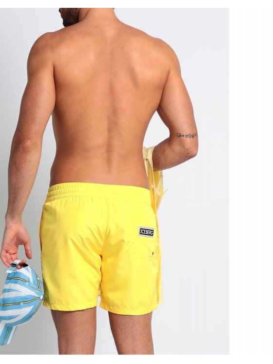 Iceberg Iceberg Plavecké šortky ICE2MBM02 Žlutá Regular Fit