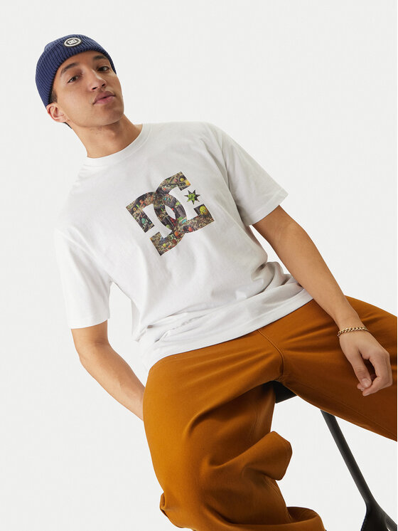 DC Shoes DC Shoes T-Shirt Star Filled EDYZT04348 Λευκό Regular Fit