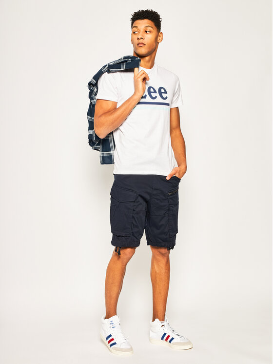 Lee Lee T-Shirt Stripe Tee L64VFQLJ 112115945 Biały Regular Fit