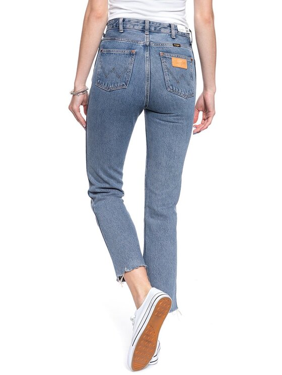Wrangler Wrangler Jeansy RETRO STRAIGHT Niebieski Straight Fit