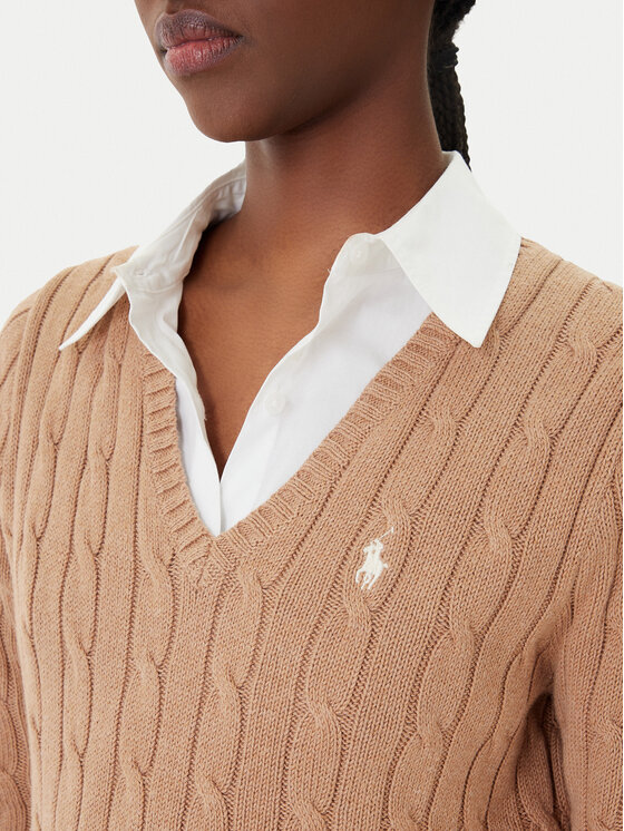 Polo Ralph Lauren Polo Ralph Lauren Пуловер 211B16797001 Бежов Slim Fit