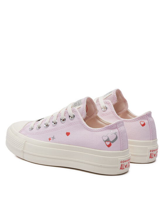 Converse rose pale pas shops cher