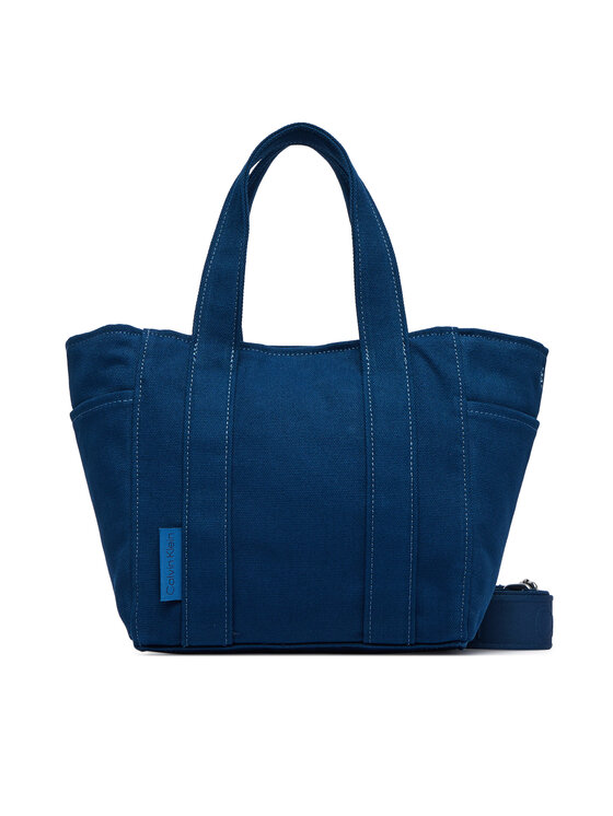 Calvin Klein Calvin Klein Kabelka Webbing Strap Canvas Small Tote LV04F3384G Modrá