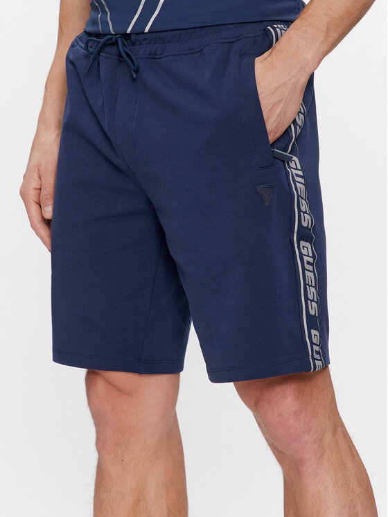 Guess Guess Šortky z materiálu Arlo Z2YD02 K6ZS1 Tmavomodrá Loose Fit