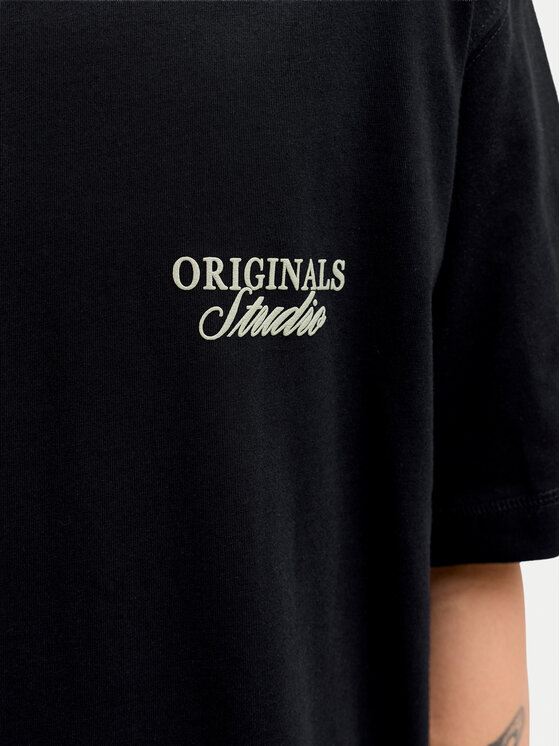 Jack & Jones Jack & Jones T-Shirt Norrebro Typo 12282898 Czarny Regular Fit