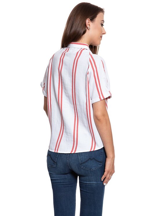 Wrangler Wrangler Camicia RAGLAN SS SHIRT Rosso Regular Fit