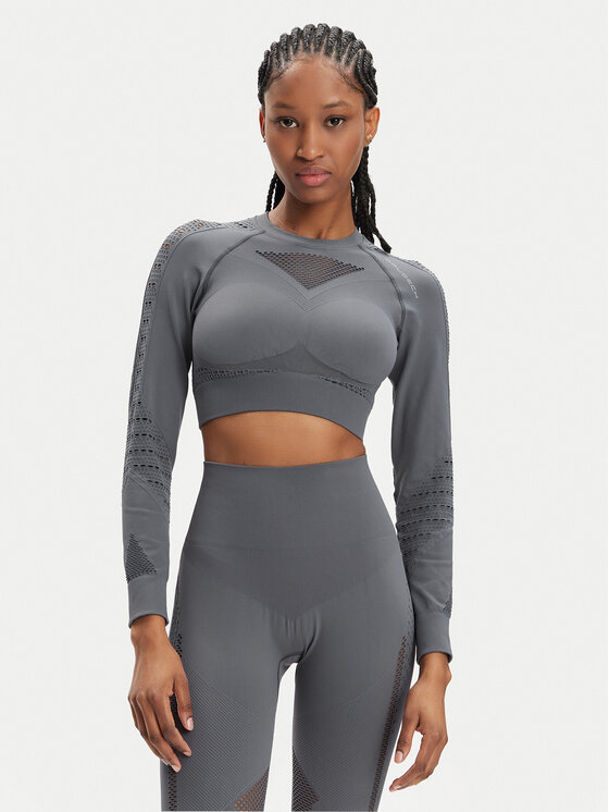 Brubeck Brubeck Techniniai marškinėliai LC1002W Pilka Slim Fit