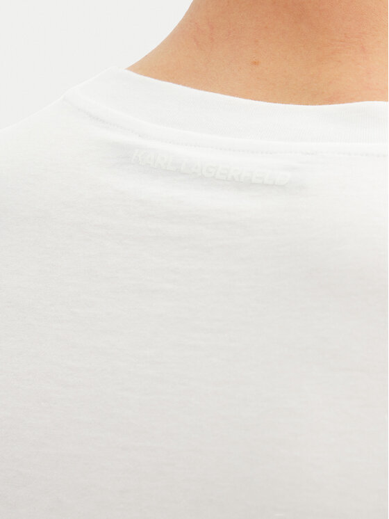KARL LAGERFELD KARL LAGERFELD T-Shirt 755073 552251 Biały Regular Fit