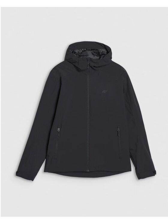 4F 4F Prechodná bunda 4FWSS25TTJAM0927-20S Čierna Regular Fit