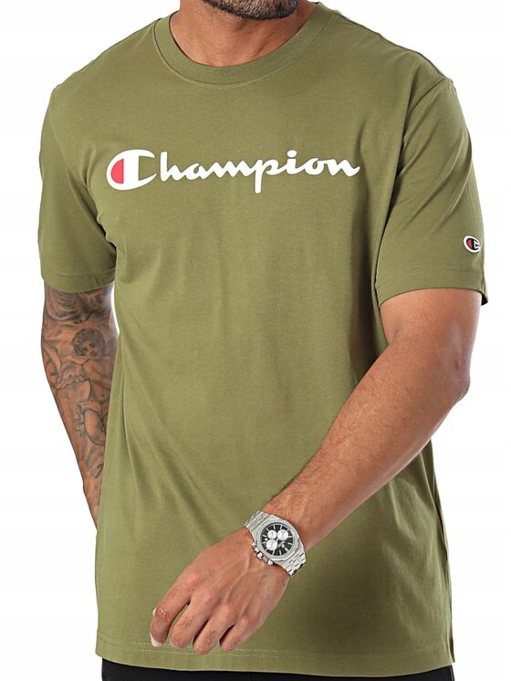 Champion Champion T-Shirt 220256-GS573 Zielony Standard Fit