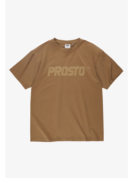 PROSTO. PROSTO. T-Shirt Big Log KL261MTEE1013 Beżowy ciemny Oversize