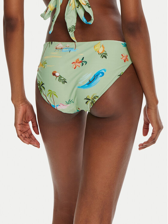 Seafolly Seafolly Spodnji del bikini Isla Palm 40426-216 Zelena