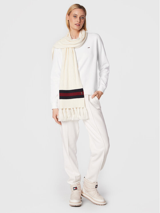 Tommy Jeans Tommy Jeans Majica dugih rukava Fleece DW0DW09227 Bijela Regular Fit