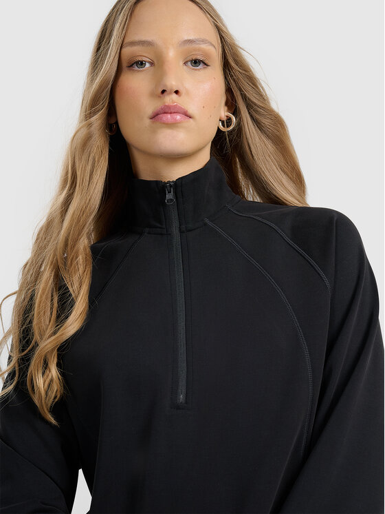 4F 4F Bluza MODAL STORY Czarny Regular Fit