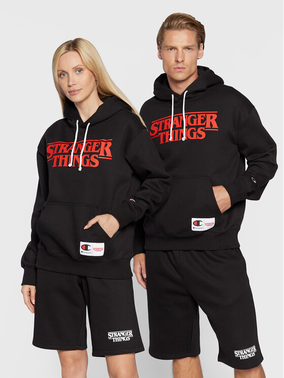 Champion Champion Μπλούζα STRANGER THINGS Unisex 217780 Μαύρο Regular Fit